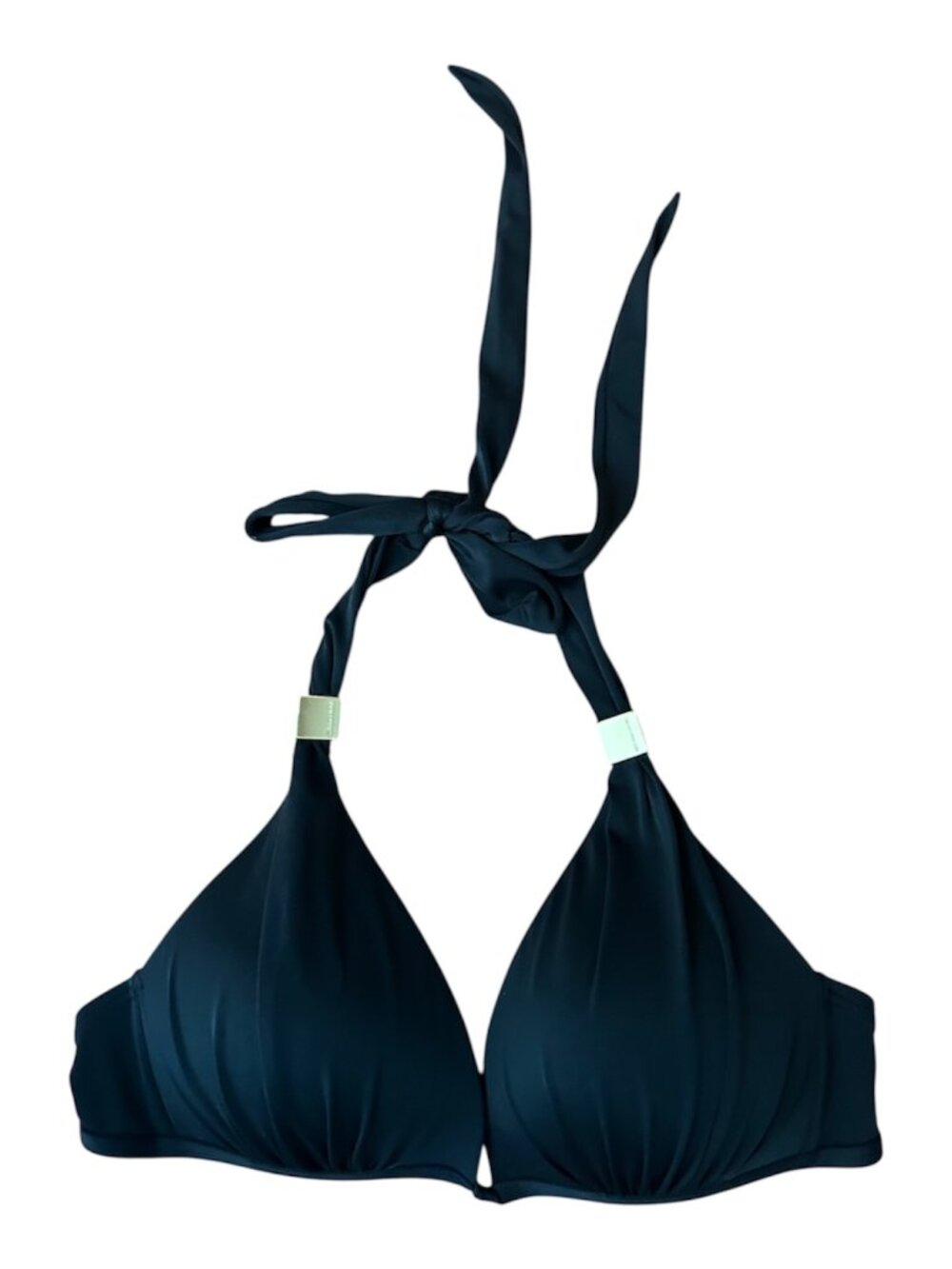 Victoria's Secret Black Halter Bikini Top Size Medium